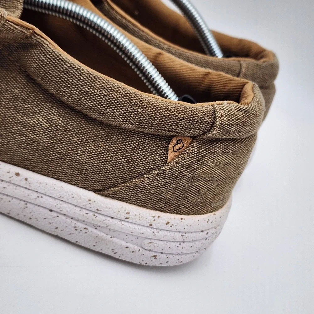 Lamo Men's‎ Canvas Slip-On Khaki Shoes Sneakers JIAXING09  NWT